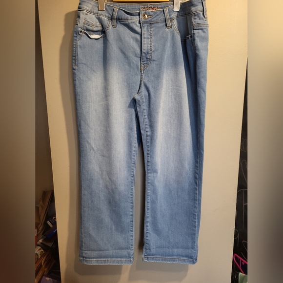 Santana Women's Straight Leg Jeans - Light Blue, Size 14 (34) - Picture 2 of 6
